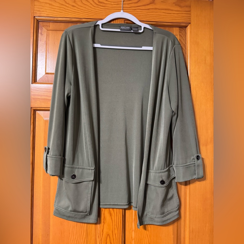 Chico's Sage Green Jacket Size 0